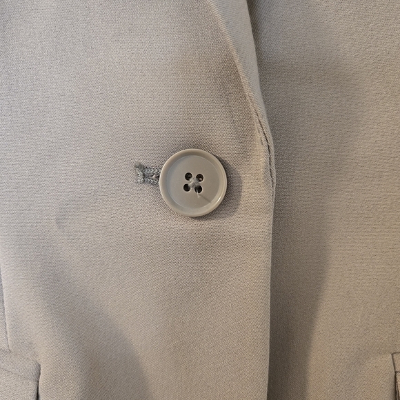 APT 9 One Button Lined Lucca Career Blazer Tan With Faux Pockets Size 2 - Picture 5 of 14